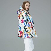 Jachetă de schi pentru femei cu o singură placă, dublă, rezistentă la vânt, impermeabilă, schi în aer liber, caldă și respirabilă