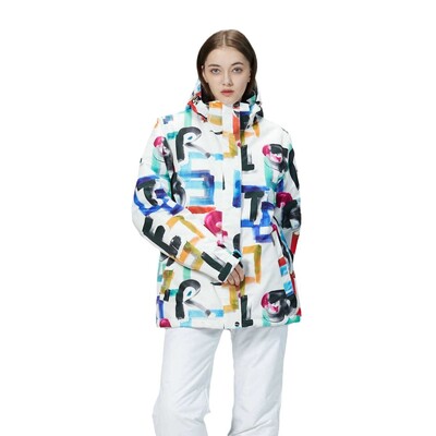 Jachetă de schi pentru femei cu o singură placă, dublă, rezistentă la vânt, impermeabilă, schi în aer liber, caldă și respirabilă