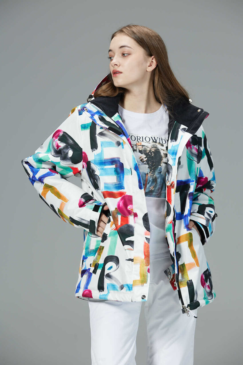 Jachetă de schi pentru femei cu o singură placă, dublă, rezistentă la vânt, impermeabilă, schi în aer liber, caldă și respirabilă