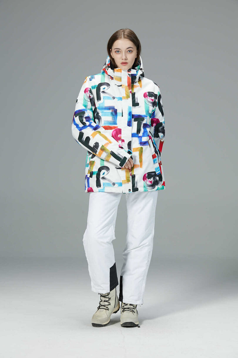 Jachetă de schi pentru femei cu o singură placă, dublă, rezistentă la vânt, impermeabilă, schi în aer liber, caldă și respirabilă