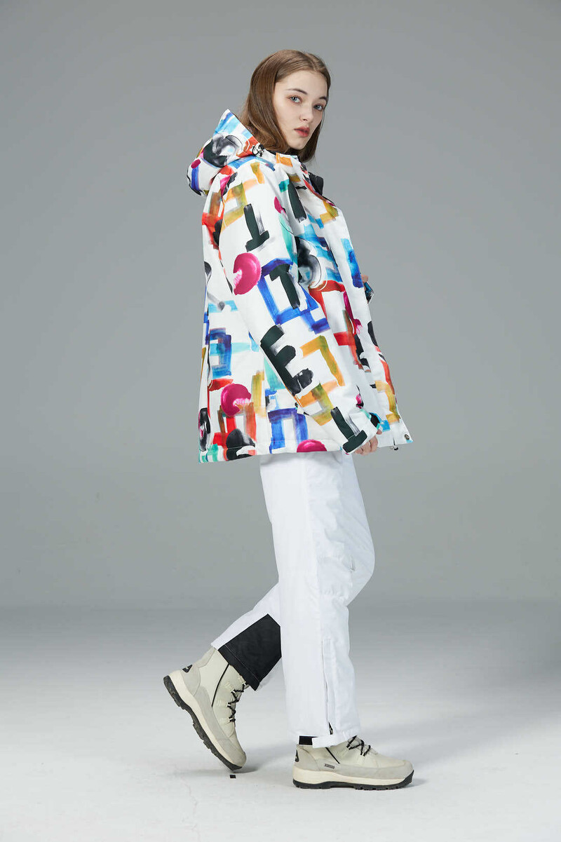 Jachetă de schi pentru femei cu o singură placă, dublă, rezistentă la vânt, impermeabilă, schi în aer liber, caldă și respirabilă