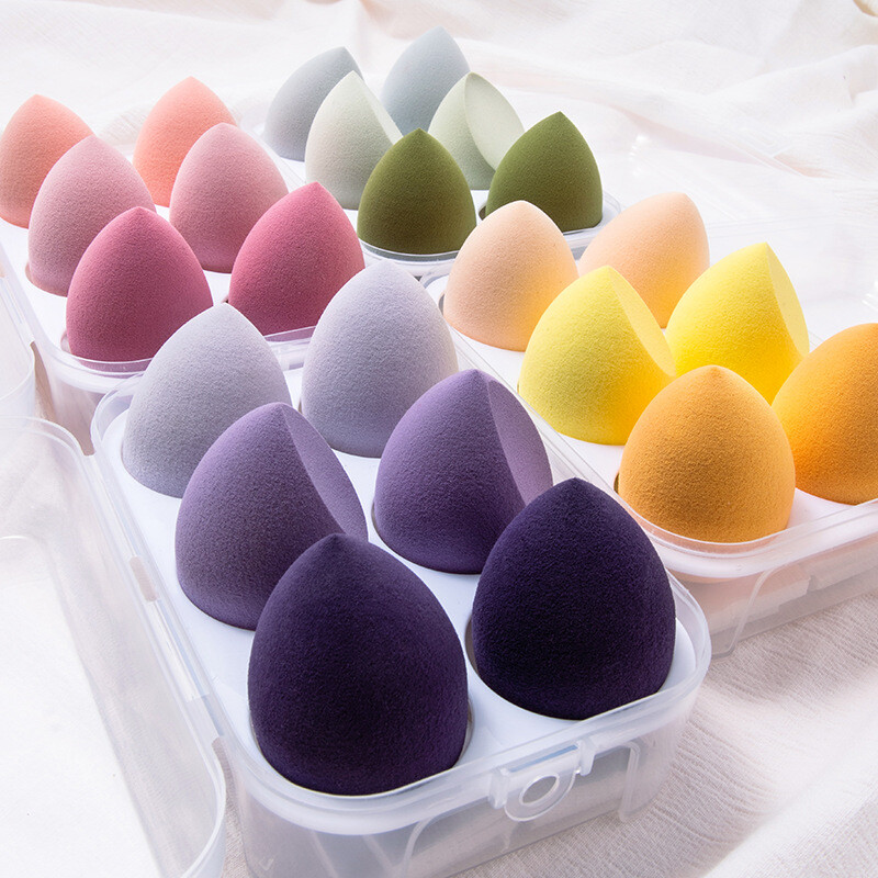 4Pc Beauty Egg Makeup Blender Kozmetička Puff Makeup Spužva Jastučić Puder Spužvica Alat za uljepšavanje Ženski pribor za šminkanje