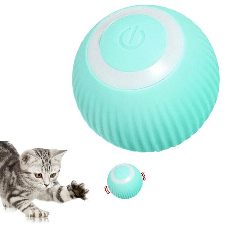 USB töltő kisállatjátékok Pet Ball Intelligens elkerülés Automatikusan mozgó macskagolyós játék Automatikusan guruló robot macska cica mozgó játék