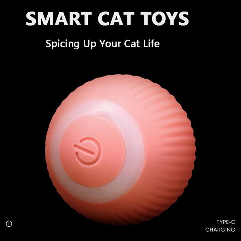 USB töltő kisállatjátékok Pet Ball Intelligens elkerülés Automatikusan mozgó macskagolyós játék Automatikusan guruló robot macska cica mozgó játék