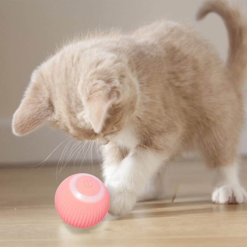 USB töltő kisállatjátékok Pet Ball Intelligens elkerülés Automatikusan mozgó macskagolyós játék Automatikusan guruló robot macska cica mozgó játék