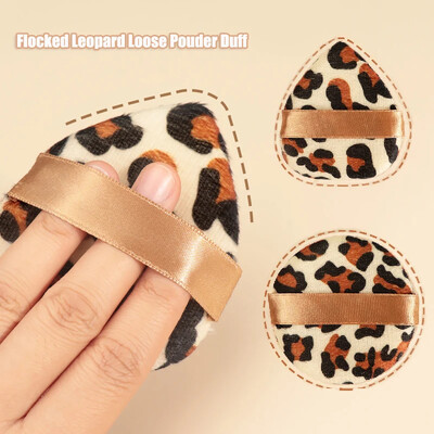 2 kom Leopard Print Foundation Puff Puff Puff Beauty Blender Periv pribor za šminku Spužvica za višekratnu upotrebu