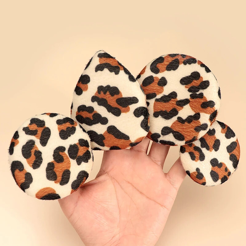 2 kom Leopard Print Foundation Puff Puff Puff Beauty Blender Periv pribor za šminku Spužvica za višekratnu upotrebu