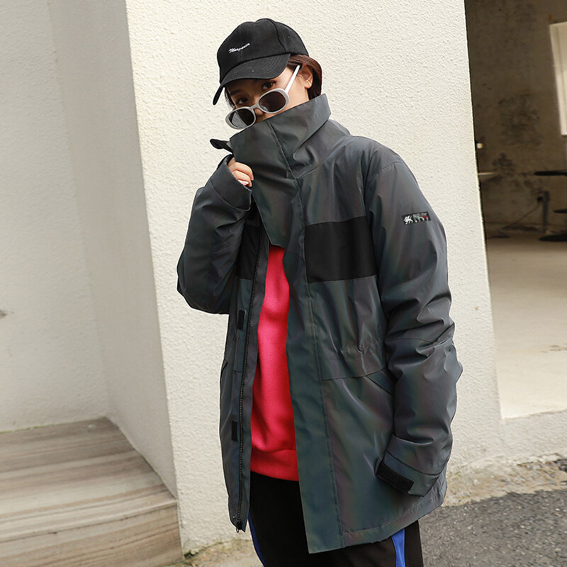 2024. Zimsko novo žensko skijaško odijelo, muška jakna za snowboarding na otvorenom, otporna na vjetar, vodootporna gradijentna, laserski reflektirajuća skijaška jakna, topla