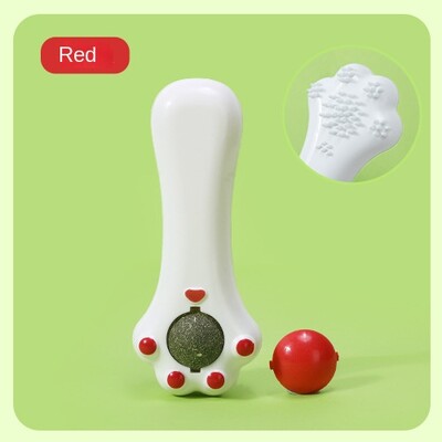 Pisici rotative cu bile de catnip Sucker de perete Lick Treat Jucării Contail Catnip Mingi de zahăr Jucării inteligente pentru pisici Minge interactivă Pisici Jucărie de mentă