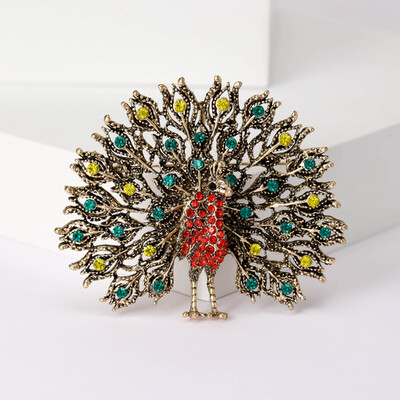 Γυναικείες καρφίτσες από στρας Peacock Bird Unisex Καρφίτσες για ζώα Πολύχρωμα αξεσουάρ casual party Δώρα