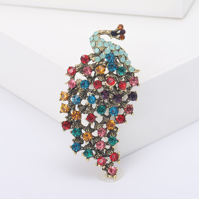 Γυναικείες καρφίτσες από στρας Peacock Bird Unisex Καρφίτσες για ζώα Πολύχρωμα αξεσουάρ casual party Δώρα