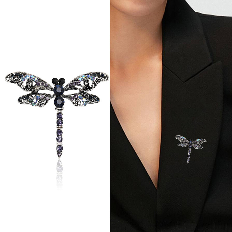 Rhinestone spāru piespraudes sievietēm Unisex stikla kukaiņu saktas Biroja ballītes draugs dāvanas rotaslietas aksesuāri