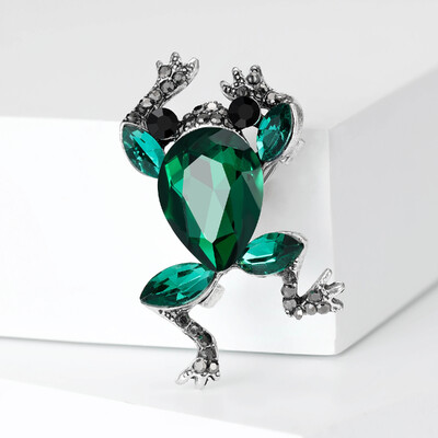 Slatki žablji broševi sa kamenčićima za žene, uniseks emajl, igle sa životinjama, uredski dodaci za zabavu, ležerni pokloni