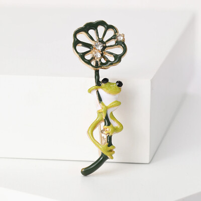 Slatki žablji broševi sa kamenčićima za žene, uniseks emajl, igle sa životinjama, uredski dodaci za zabavu, ležerni pokloni