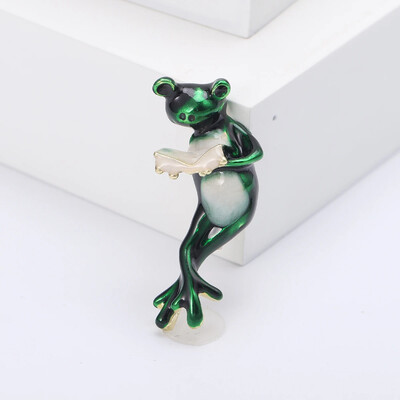 Slatki žablji broševi sa kamenčićima za žene, uniseks emajl, igle sa životinjama, uredski dodaci za zabavu, ležerni pokloni