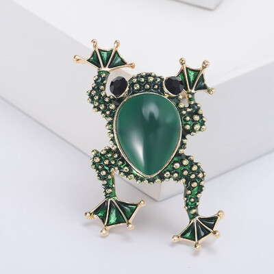 Slatki žablji broševi sa kamenčićima za žene, uniseks emajl, igle sa životinjama, uredski dodaci za zabavu, ležerni pokloni