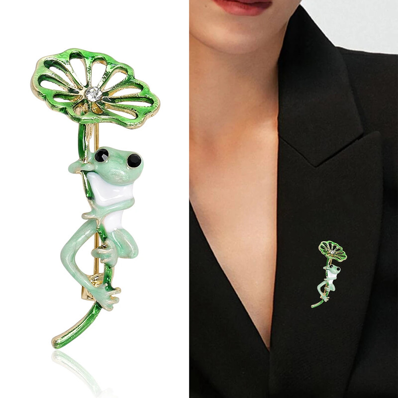 Slatki žablji broševi sa kamenčićima za žene, uniseks emajl, igle sa životinjama, uredski dodaci za zabavu, ležerni pokloni