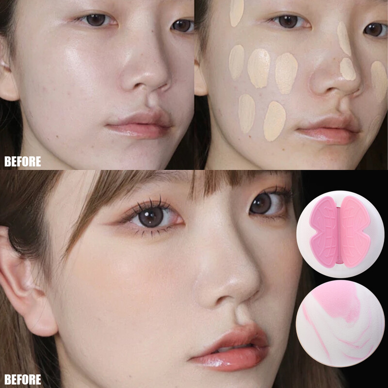 Mini Cotton Candy Puff Bow Knot Air Cushion Tekuća podloga za šminku Puffs Puffs Dry Wet Puff Kozmetički aplikator Alati za šminkanje