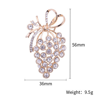 Kristalni broševi od grožđa za žene Unisex Igle za biljke s voćem Višebojni dostupni ležerni dodaci za zabave Darovi