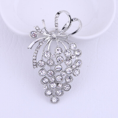 Kristalni broševi od grožđa za žene Unisex Igle za biljke s voćem Višebojni dostupni ležerni dodaci za zabave Darovi