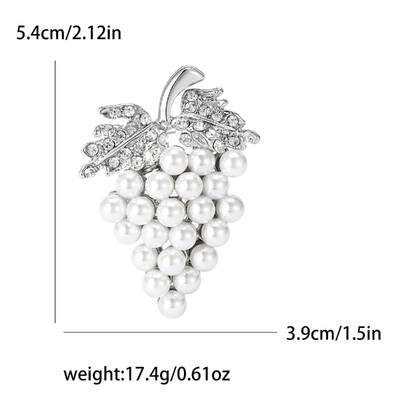 Kristalni broševi od grožđa za žene Unisex Igle za biljke s voćem Višebojni dostupni ležerni dodaci za zabave Darovi