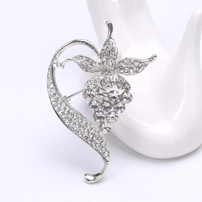 Kristalni broševi od grožđa za žene Unisex Igle za biljke s voćem Višebojni dostupni ležerni dodaci za zabave Darovi