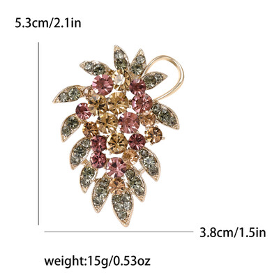 Kristalni broševi od grožđa za žene Unisex Igle za biljke s voćem Višebojni dostupni ležerni dodaci za zabave Darovi