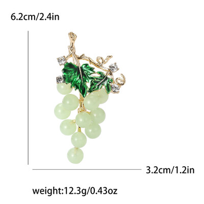 Kristalni broševi od grožđa za žene Unisex Igle za biljke s voćem Višebojni dostupni ležerni dodaci za zabave Darovi