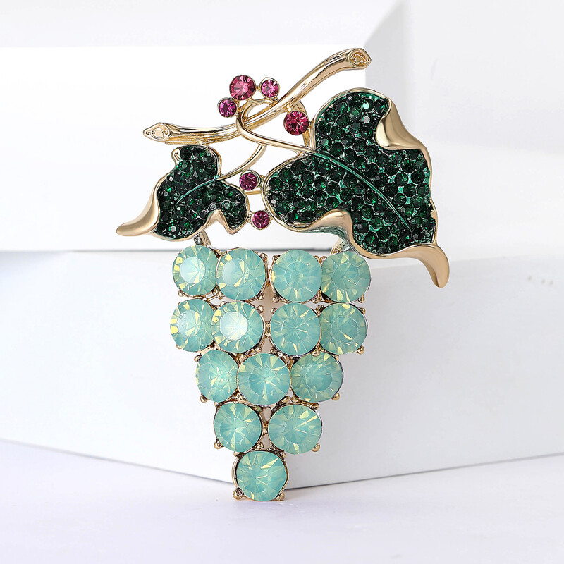 Kristalni broševi od grožđa za žene Unisex Igle za biljke s voćem Višebojni dostupni ležerni dodaci za zabave Darovi