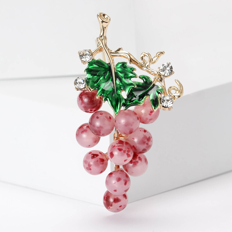 Kristalni broševi od grožđa za žene Unisex Igle za biljke s voćem Višebojni dostupni ležerni dodaci za zabave Darovi