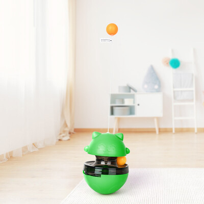 Tumbler pentru animale de companie 2 în 1 Jucărie pentru mâncăruri, minge pentru pisici, hrănire lentă, jucărie educațională, consumabile pentru antrenament pentru animale de companie