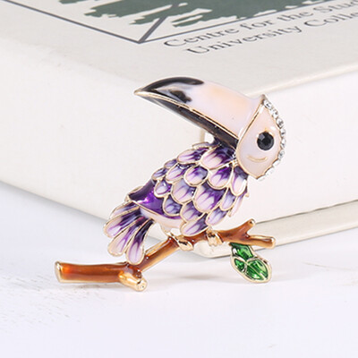 Prekrasni ženski broševi s papigama od vještačkih dijamanata, uniseks igle sa životinjama, dostupni u više boja, ležerni dodaci za zabave, darovi