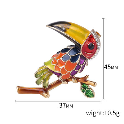 Prekrasni ženski broševi s papigama od vještačkih dijamanata, uniseks igle sa životinjama, dostupni u više boja, ležerni dodaci za zabave, darovi