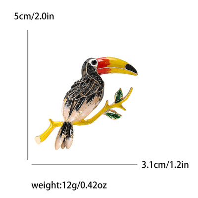 Prekrasni ženski broševi s papigama od vještačkih dijamanata, uniseks igle sa životinjama, dostupni u više boja, ležerni dodaci za zabave, darovi