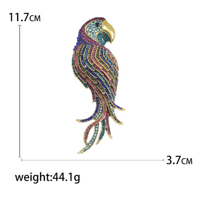 Prekrasni ženski broševi s papigama od vještačkih dijamanata, uniseks igle sa životinjama, dostupni u više boja, ležerni dodaci za zabave, darovi