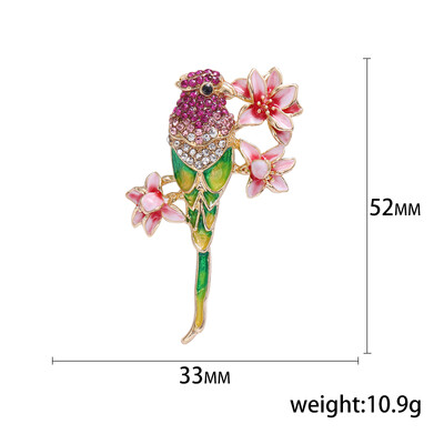 Prekrasni ženski broševi s papigama od vještačkih dijamanata, uniseks igle sa životinjama, dostupni u više boja, ležerni dodaci za zabave, darovi