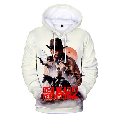 Populāra spēle Red Dead Redemption 2 3D Print Hoodies Vīriešu Sieviešu Hoodie Puloveri Ar kapuci sporta krekli Treniņtērps Mēteļi Bērnu Apģērbs