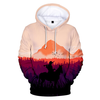 Populāra spēle Red Dead Redemption 2 3D Print Hoodies Vīriešu Sieviešu Hoodie Puloveri Ar kapuci sporta krekli Treniņtērps Mēteļi Bērnu Apģērbs