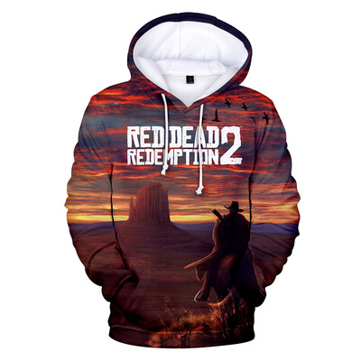 Populāra spēle Red Dead Redemption 2 3D Print Hoodies Vīriešu Sieviešu Hoodie Puloveri Ar kapuci sporta krekli Treniņtērps Mēteļi Bērnu Apģērbs