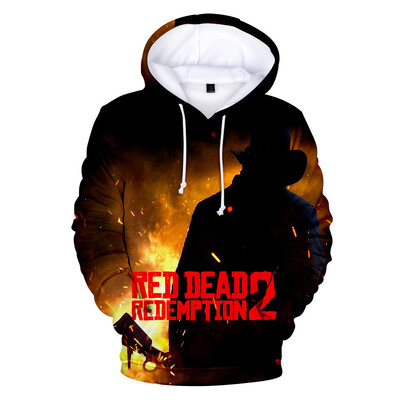 Populāra spēle Red Dead Redemption 2 3D Print Hoodies Vīriešu Sieviešu Hoodie Puloveri Ar kapuci sporta krekli Treniņtērps Mēteļi Bērnu Apģērbs
