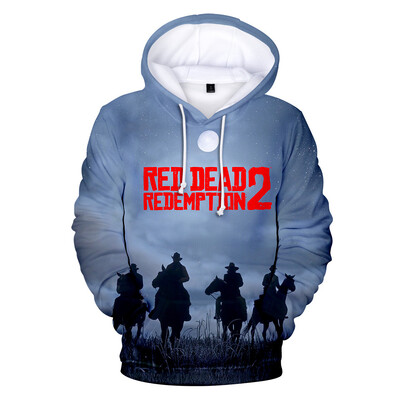 Populāra spēle Red Dead Redemption 2 3D Print Hoodies Vīriešu Sieviešu Hoodie Puloveri Ar kapuci sporta krekli Treniņtērps Mēteļi Bērnu Apģērbs