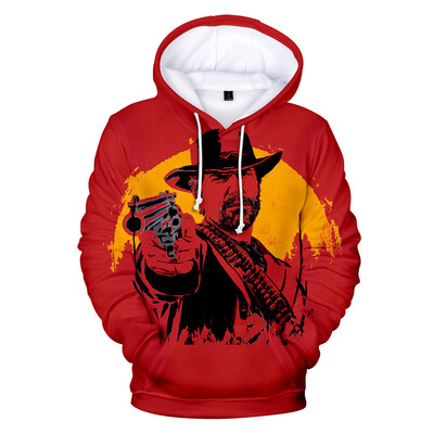 Populāra spēle Red Dead Redemption 2 3D Print Hoodies Vīriešu Sieviešu Hoodie Puloveri Ar kapuci sporta krekli Treniņtērps Mēteļi Bērnu Apģērbs