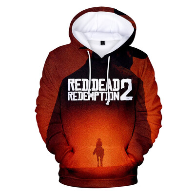 Populāra spēle Red Dead Redemption 2 3D Print Hoodies Vīriešu Sieviešu Hoodie Puloveri Ar kapuci sporta krekli Treniņtērps Mēteļi Bērnu Apģērbs