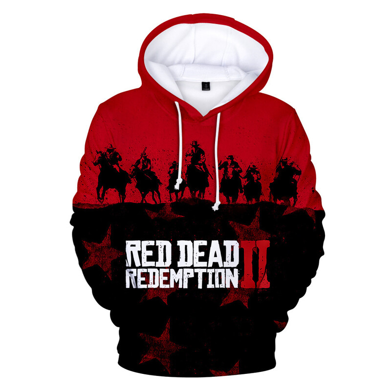Populāra spēle Red Dead Redemption 2 3D Print Hoodies Vīriešu Sieviešu Hoodie Puloveri Ar kapuci sporta krekli Treniņtērps Mēteļi Bērnu Apģērbs