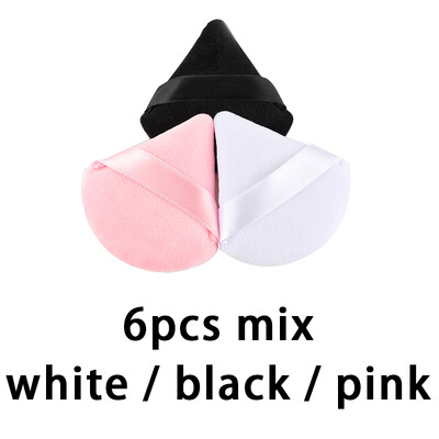 1/2/6 kom višekratna trokutasta puder puder spužvica za šminkanje očiju Kozmetika za sjene za puder pamuk Alat za šminkanje pudera