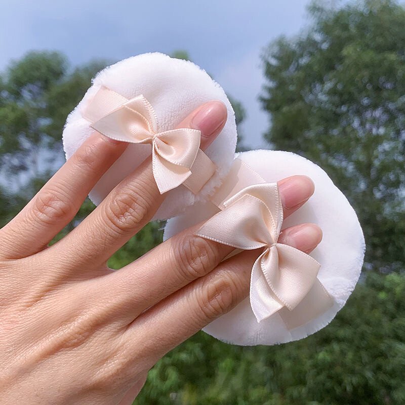 1 db Felhő púder puff száraz por puha mézpor torta pelyhesítő plüss jó éjszakát tiszta pamut bársony puff