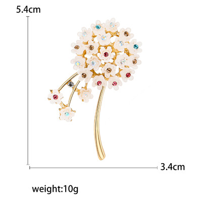 Broșe frumoase de păpădie pentru femei, unisex, ace cu plante, multicolore, disponibile Accesorii casual pentru petreceri Cadouri