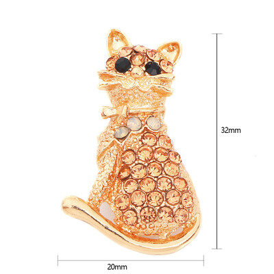 Jaukā Pride Cat broša ballītei Shell Metāla bantīte Zaļā kristāla emaljas piespraude, Melna dzīvnieku sakta sievietēm Juvelierizstrādājumu aksesuāri