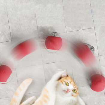 Cat Dog Interactive Ball Toys Auto Rolling Ball Faux Tail Rechargeable Smart Pet Electric Toy Dog Training Imitate Mous