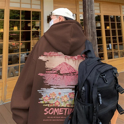 Ανδρική κουκούλα υπερμεγέθη Λευκό με Καπέλο 5XL Hoodies Oversize για Άντρες Μόδα με τύπωμα ανδρικό casual Wear Hoody ανδρικό φούτερ